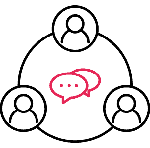pictogramme communauté ineat conversation échanges